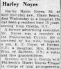 Harley Hatch Noyes obituary