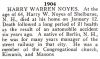 Harry Warren Noyes death notice