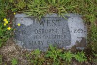 Osburne L. West and daughter , Mary E. (West) Noyes gravestone