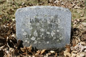James D. & Lucinda (Noyes) Bell gravestone