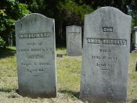 Deacon Amos & Abigail (Thurlow) Brickett gravestones