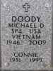 SP4 Michael David 7 Constance Lee (Bennett) Doody columbarium military marker