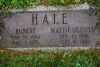 Robert & Mattie I. (Gould) Hale gravestone