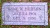Anne (Wickenhauser) (Noyes) (Elmiger) Hudson gravestone