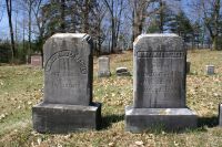 Alonzo Parker & Mary Ann (Bartlett) Jaques gravestones