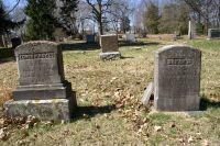 Edwin W. & Sarah G. (Bartlett) Noyes gravestones