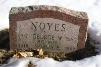 George W. & Norma E. Noyes monument
