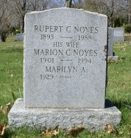 Rupert C. & Marion C. Noyes monument