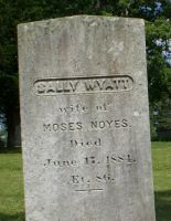 Sally (Wyatt) Noyes gravestone