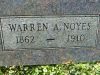 Warren A. Noyes gravestone