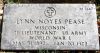 Lynn Noyes Pease military marker