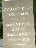 Rev. Daniel P. Pike monument (close)