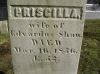 Priscilla (Sweetser) Shaw gravestone