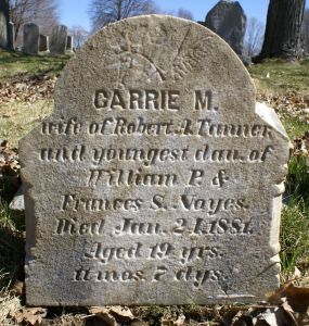 Carrie M. (Noyes) Tanner gravestone