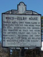 Macy-Colby house sign